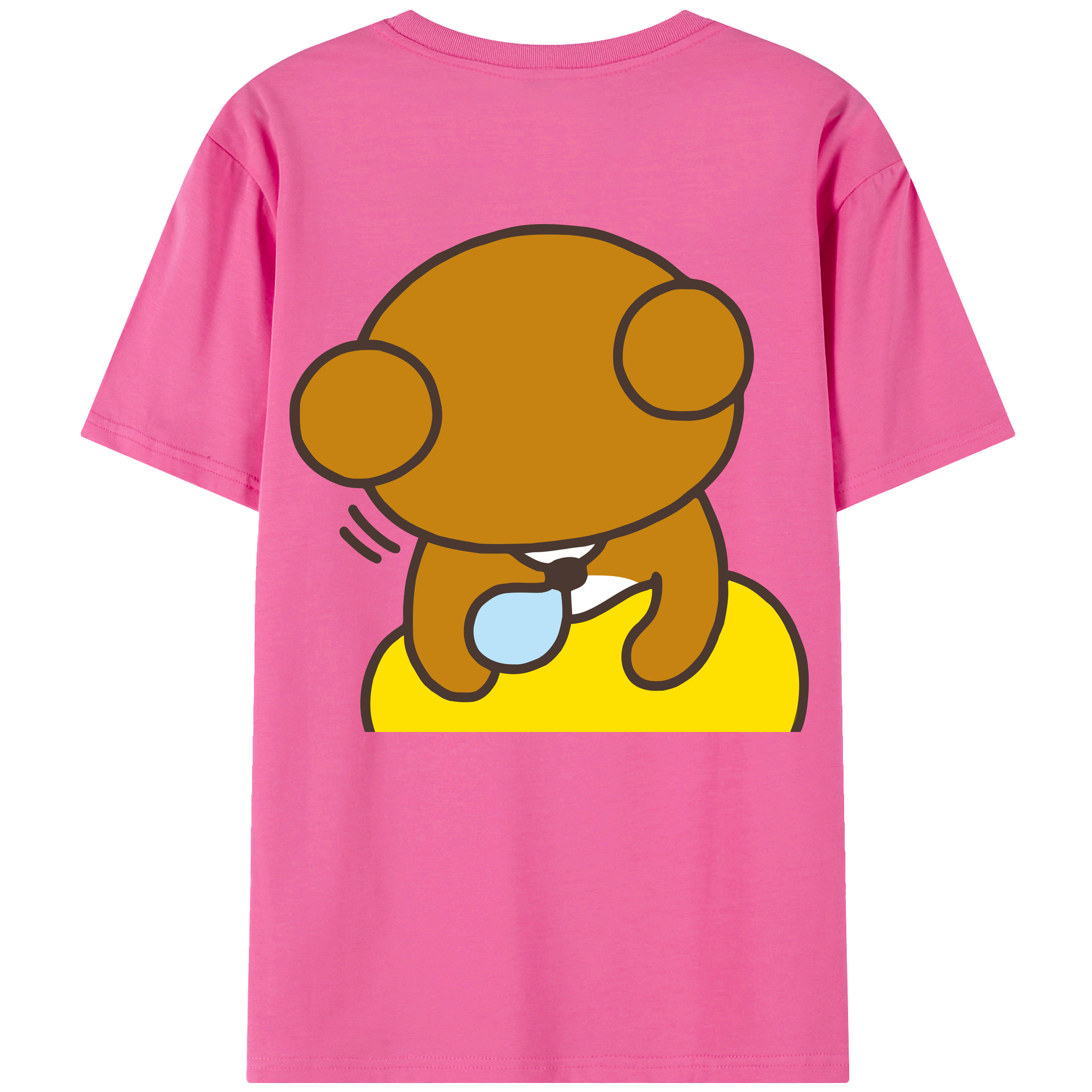 （画像用） リラックマ リラックマ キイロイトリ Rilakkuma Korilakkuma Kiiroitori レディース半袖Tシャツ(バックプリント)